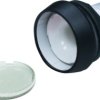 Pushbutton, illuminable, groping, waistband round, transparent, front ring black, mounting Ø 16.2 mm, 1.30.070.021/1002