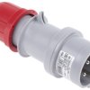 Złącze przemysłowe - zasilające 16A Wtyczka 415 V 3P + N + E Męski Scame Czerwony Montaż na kablu IP44