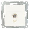 Gniazdo TV typu F pojedyncze SAT białe DASF1.01/11 Kontakt Simon54