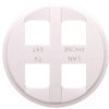 Celiane Plakietka Gniazda Multimedialnego 4Xrj45 Biała 068194