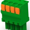PCB terminal, 4 pole, pitch 3.81 mm, AWG 30-14, 9 A, push-in spring connection, green, 1986720-4