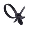 4.8mm x 100mm Black Wing Push Mount Cable Tie - Pack of 100