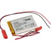 Akumulator; Li-Po; LP653454; 3,7V; 1400mAh; 6,5x34x54mm; Zabezpieczenie PCM; konektor+ gniazdo 2,54*2piny; AKYGA; RoHS