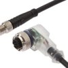 Vk060f62, Kabel Połączeniowy, 0,6 M, Żeński M12 (Gniazdo) 3-Pinowy Kątowy,...