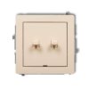 DECO Wyłącznik podwójny świecznikowy w stylu amerykańskim beżowy 1DWPUS-2 KARLIK