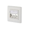 Metz Connect 130B20D31002KE Network outlet 3 ports Pure white Flush mount
