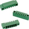 Pin header, 3 pole, pitch 3.5 mm, straight, green, 691323100003