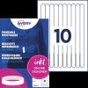 L4000-10 Wristbands, waterproof film, white, 100 pieces
