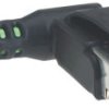 Patch cable, RJ45 plug, angled to open end, Cat 5, PVC, 1 m, black, 09470500068