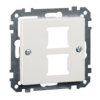 MERTEN SYSTEM M Płytka czołowa mechanizmu gniazda RJ11/RJ45 podwójna biały polarny MTN291619 SCHNEIDER ELECTRIC