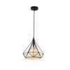 Modernistyczna lampa wisząca z kloszem w formie klatki NOLA nad stół LP-076/1P BK Light Prestige