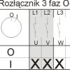 Wyłącznik krzywkowy 0-1 (zero jeden) 40A IP65 bez obudowy 924003 ELEKTROMET