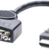 Kabel HDMI LINDY LINDY HDMI Stecker/DVI-D Buchse Adapter 41227, HDMI-A do DVI 24+1 pin, 0.20 m
