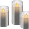 Zestaw 3 Świec Led Z Prawdziwego Wosku W Słoiku