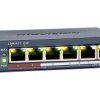 DS-3E0106P-E/M(B) - switch PoE 4-port + 2 RJ45