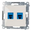 Simon 54 Gniazdo Telefoniczne Podwójne 2Xrj12 Kremowe Dt2.01/41