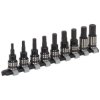 Sealey AK7986 Hex Key Socket Bit Set 9pc 3/8"Sq Drive Metric Black