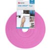 Taśma rzepowa szerokość 10mm, typu: haczyk-pętelka Różowy VELCRO® długość 25m Taśma
