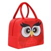 Termiczna Torba Z Uchwytem Lunch Bag Czerwona Sowa Izolowana