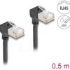 80298 Cat.6a patch cable, S/FTP, angled down / down, 0.5 m