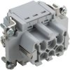 Socket contact insert, H-B 6, 6 pole, push-in, with PE contact, 44423201