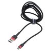 Kabel High Speed, USB 2.0 1m czarny tekstylny 2,4A CAMKLF-B91