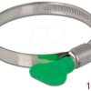 19453 Hose clips with wing nut, 50 - 70 mm, 10 pieces