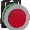 Signal light, 230 VAC, illuminable, waistband round, red, front ring light gray, mounting Ø 30.5 mm, XB5FVM4C0