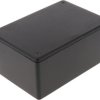 ABS enclosure, (L x W x H) 122 x 81 x 56 mm, black (RAL 9005), IP54, 1591XXTBK