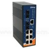 IES-3062FX-SS-SC, Switch przemysłowy zarządzalny, DIN, 6x 10/100 RJ-45 + 2x100 SM SC, O/Open-Ring <10ms