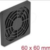 67310 Fan Grill with Dust Filter, 60 x 60 mm, black