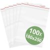 Quadrios 23Sa063 Grip Seal Bag Transparent Polyethylene 180mm X 250mm 100Pieces
