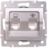Logi Gniazdo Teleinformatyczne (Rj45 Cat 5E+Rj11) Srebrne 021430043 25230