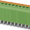 PCB terminal, 2 pole, pitch 3.81 mm, AWG 26-18, 12 A, spring-clamp connection, green, 1890471