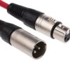 Kabel XLR 3m złącze A: 3-stykowe XLR złącze B: 3-stykowe XLR Czerwony RS PRO