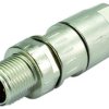 Plug, M12, 8 pole, crimp connection, screw locking, straight, 21038811805