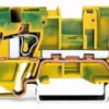 2-wire/1-pin PE basic terminal, spring-clamp connection, 0.08-4.0 mm², 1 pole, yellow/green, 769-257