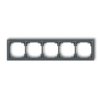 DECO Ramka 5 pięciokrotna uniwersalna z tworzywa DECO Soft grafitowy mat 28DRSO-5 KARLIK