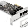 88618 PCI Express x4 Card 4 x RJ45 Gigabit LAN RTL8111