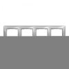 Ramka 4-krotna, srebrne aluminium, Sedna Design SDD313804