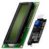 HD44780 1602 LCD module display bundle with I2C interface 2x16 characters (with green background) compatible with Arduino and Ra