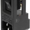 Combination element plug C14 or C18, 3 pole/2 pole, snap-in, plug-in connection, black, 4304.6072