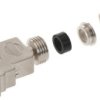 D-Sub connector housing, size: 4 (DC), straight 180°, cable Ø 10.5 to 12 mm, thermoplastic, shielded, silver, 09670370539