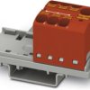 Distribution block, push-in connection, 0.2-6.0 mm², 7 pole, 32 A, 6 kV, red, 3273596