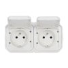 NOWE PLEXO 55 Gniazdo 2x2P+Z poziome komplet natynkowy 16A - 250V AC białe 069778L