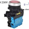 Przycisk chwilowy; czerwony; LED 230V; NO