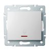 LOGI Łącznik zwierny dzwonek z LED śrubowy 10AX 250V biały 021080102 25075