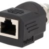 RJS-12D04FF-LS8001 Adapter M12 żeński,RJ45 gniazdo kod D-Ethernet 4PIN proste