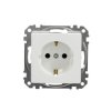 SEDNA DESIGN & ELEMENTS Gniazdo pojedyncze z uziemieniem schuko z przesłonami białe SDD111021 SCHNEIDER ELECTRIC