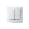 Łącznik schodowy podwójny LUNA, 10A-250V~, biały (9206-32)